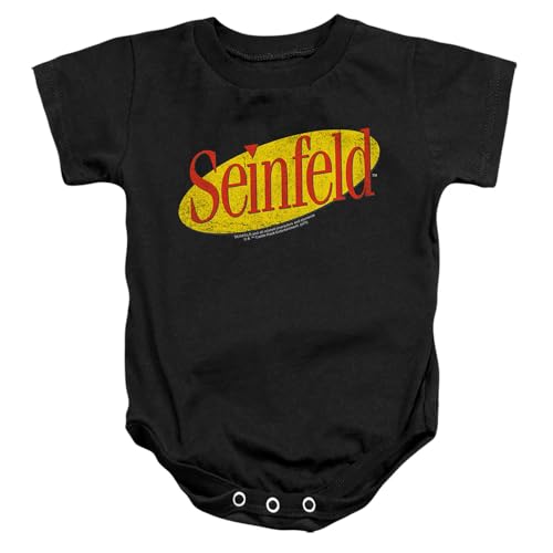 Popfunk Seinfeld Seinfeld Logo Unisex Infant Snap Suit for Baby (6 Months) Black