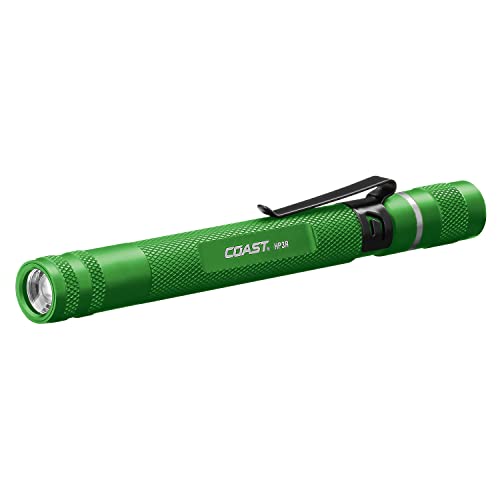 Coast HP3R 385 Lumen Rechargeable LED Penlight with Twist Focus, Green