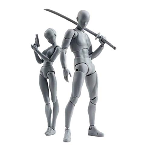 Body Kun DX Set Male Female Gray Color Body-Chan Action Figure Model Set PVC Figure Model Drawing for SHF S H Figuarts