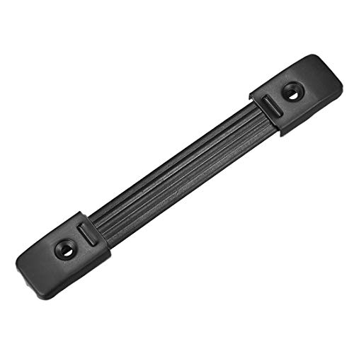 uxcell Speaker Handle Pull Cabinet Grasp Strap Style Spring Steel Handle with Metal End Caps Buckle Black