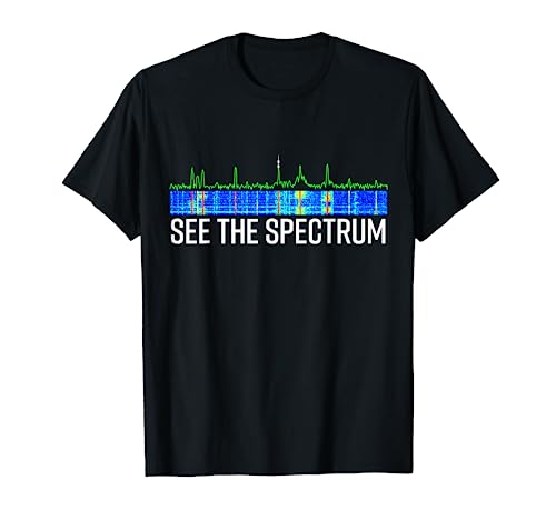 See the Spectrum Analyzer Waterfall Display Funny HAM Radio T-Shirt