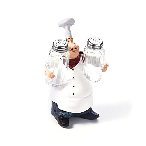 Asixx Chef Statue Decor, Cute Chef Statue Figurine Ornaments Vintage Home Decor Kitchen Restaurant Resin Crafts Home Decoration Chef Figurine Ornament (#A)