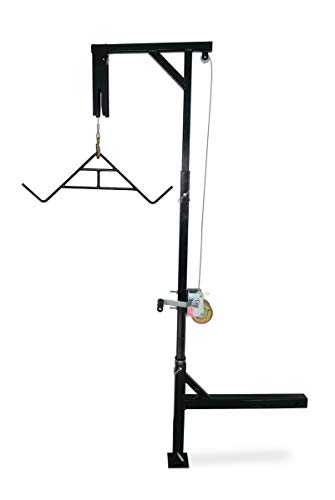 HME Truck Hitch Game Hunting Hoist - Complete Kit (Includes Winch/Gambrel for Skinning or Cleaning game) | 400 lb Capacity