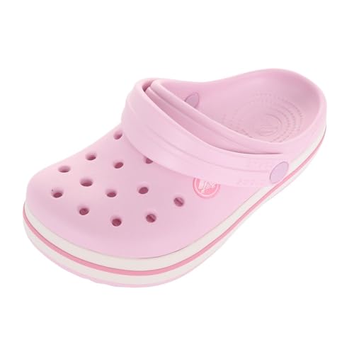 Crocs Unisex-Child Crocband Clogs (Todder Shoes), Ballerina Pink, 6 Toddler