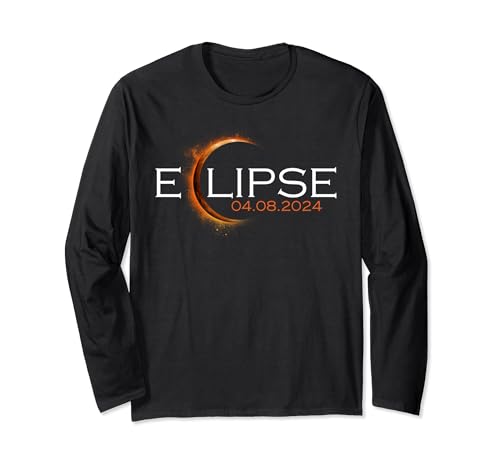 Total Solar Eclipse 04.08.2024 USA Totality Celestial Event Long Sleeve T-Shirt