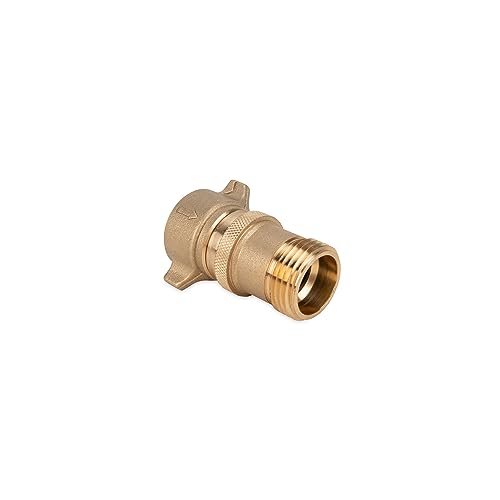 ﻿﻿Camco Brass Camper / RV Water Pressure Regulator – Protects RV Kitchen Small Appliances, Plumbing & Hoses – Reduces RV Water Pressure to Safe & Consistent 40-50 PSI – Drinking Water Safe (40055)