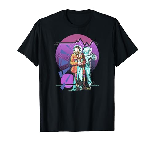 Doctor Who Pop Art 4th Doctor Baker Cosmic Time Travel Fan T-Shirt