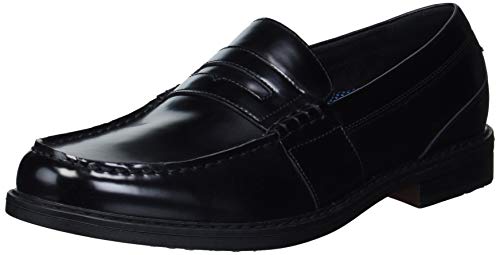 Nunn Bush mens Lincoln Classic Penny Loafer Slip On, Black Polished, 10.5 Wide US