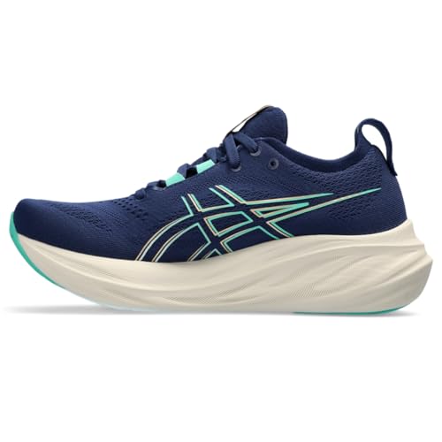 ASICS Women's Gel-Nimbus 26 Running Shoe, 11.5, Blue Expanse/Aurora Green