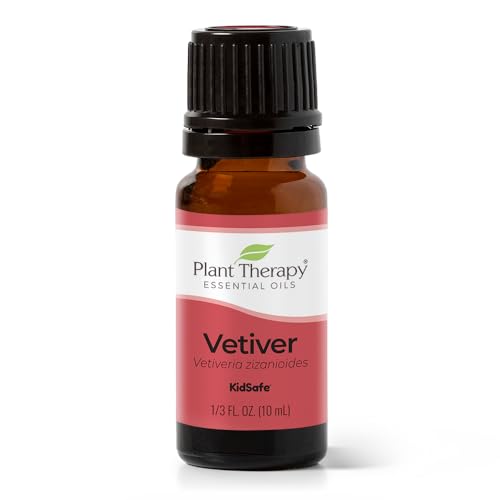 Plant Therapy Vetiver Essential Oil 100% Pure, Undiluted, Natural Aromatherapy, Therapeutic Grade 10 mL (1/3 oz)