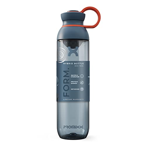 Promixx FORM Sports Water Bottle - Premium BPA Free Water Bottle for Fitness Sports & Outdoors - Sustainable Drinks Bottle with Measurement Markers and Leakproof Lid - 26oz (Midnight Blue)