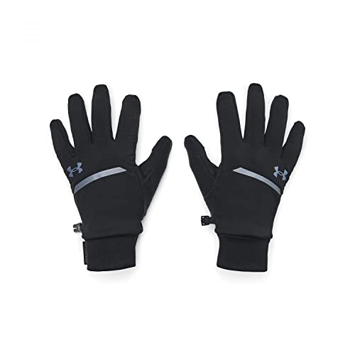 Under Armour Men's Storm Fleece Run Gloves , (001) Black / Black / Reflective , Large