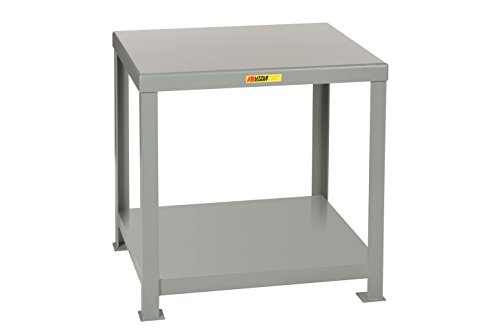 Little Giant MTH2-2230-36 Heavy-Duty Machine Tables, 10000 lb. Capacity, 22' Depth x 30' Width x 36' Height, Lower Shelf, Gray