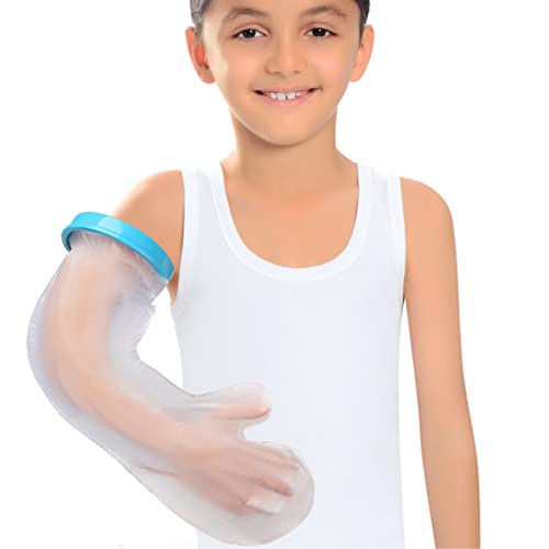 Fhmidic Waterproof Cast Covers for Shower Child Arm Cast Cover for Bandage and Picc Line Reusable Kids Arm Watertight Cast Protector Covers for Broken Hand/Wrist/Finger/Elbow