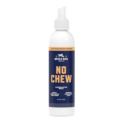 Rocco & Roxie No Chew Spray for Dogs, More Yuck Than Bitter Apple, Dog Training & Behavior Aids to Stop Chewing, Best Alcohol-Free Anti Chew, Puppy Deterrent Formula for Puppies and Cats