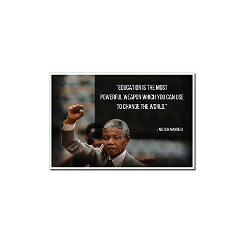 Nelson Mandela Poster Quote “Education is the most powerful weapon which you can use to change the world.” Motivational Educational Inspirational Poster 12-Inches by 18-Inches Print Wall Art CAP00052