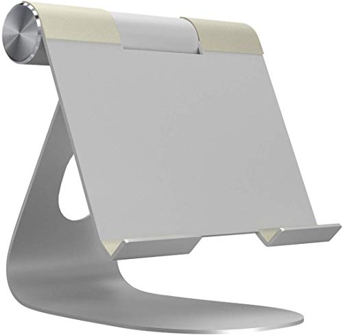 Multi-Angle Brushed Aluminum Stand for Nintendo Switch iPad Tablet iPhone Smart Phone - Silver