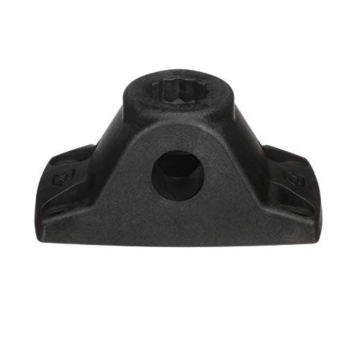Attwood 5011-7 Heavy-Duty Fishing Rod Holder Combo Mount, Mounts on Top or Side of Gunwale, Positive Lock, Black