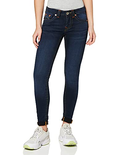 True Religion Women's Jennie Mid Rise Curvy Fit Skinny Ankle Jean, Indigo Upgrade, 28