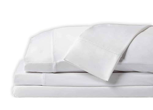 SHEEX - Original Performance Sheet Set with 2 Pillowcases, Ultra-Soft Fabric Cooling and Breathes Better Than Traditional Cotton - Bright White, Queen