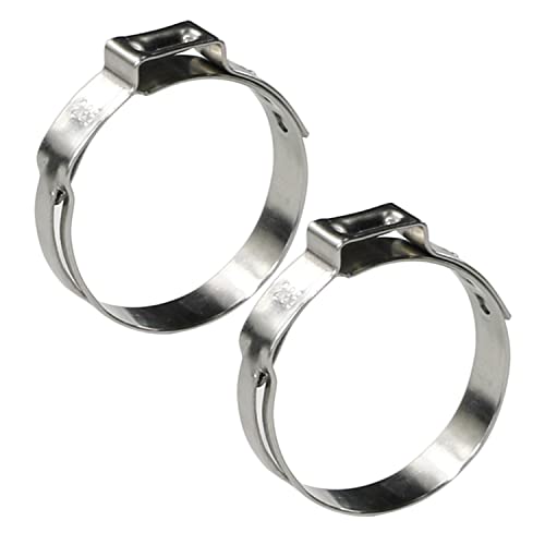 AKIHISA 50 pcs 6-7mm Single Ear Hose Clamp, 304 Stainless Steel pex pinch clamps for Securing Pipe Hoses and Automotive Use