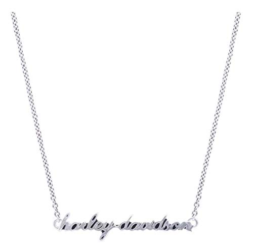 Harley-Davidson Women's H-D Delicate Cursive Script Chain Necklace HDN0375