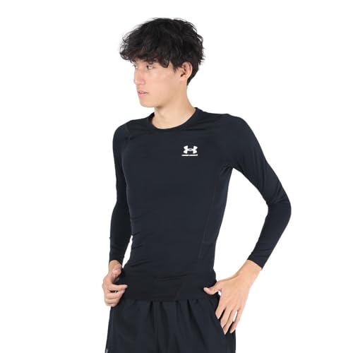 Under Armour Men's Armour HeatGear Compression Long-Sleeve T-Shirt , Black (001)/White, Medium