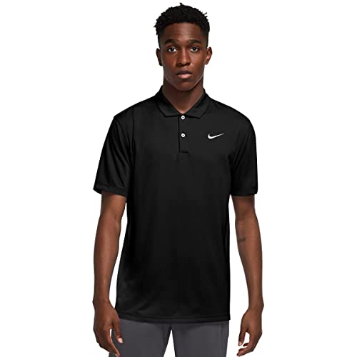 Nike Men's Dri-FIT Golf Polo, Black/White, XXL