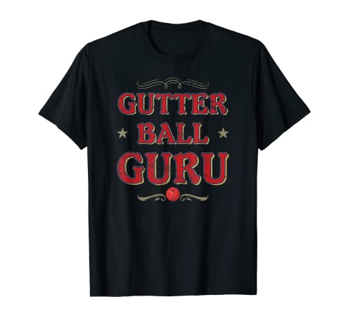 Gutter Ball Guru - Funny Retro Bowler Vintage Bowling Team T-Shirt