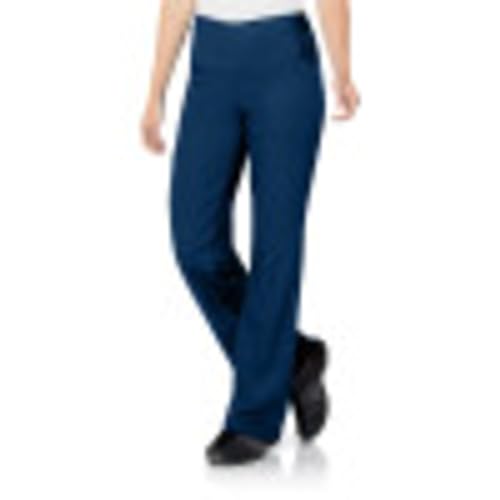 URBANE Landau Women's Silky Soft Stretch & Comfortable 3-Pocket Cargo Scrub Pant, Navy, Small Petite