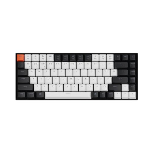 Keychron K2 Wireless Bluetooth/USB Wired Gaming Mechanical Keyboard, Hot-swappable 75% Layout 84 Keys RGB LED Backlight, Aluminum Frame for Mac Windows, Gateron G Pro Brown Switch, Version 2
