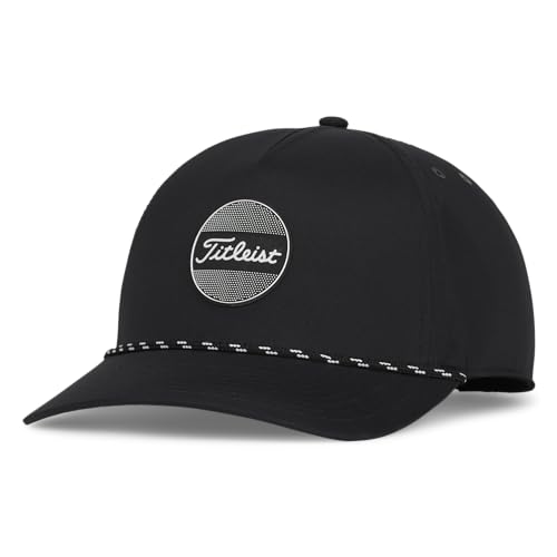 Titleist Men's Standard Boardwalk Rope Golf Hat, Black/White