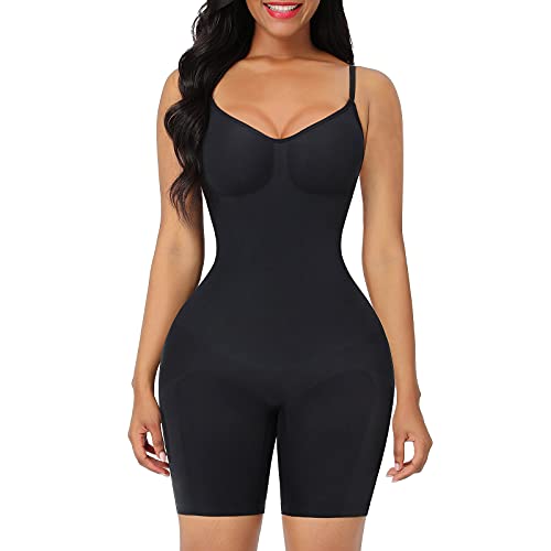 FeelinGirl Plus Size Seamless Body Shaper with Tummy Control and Back Support