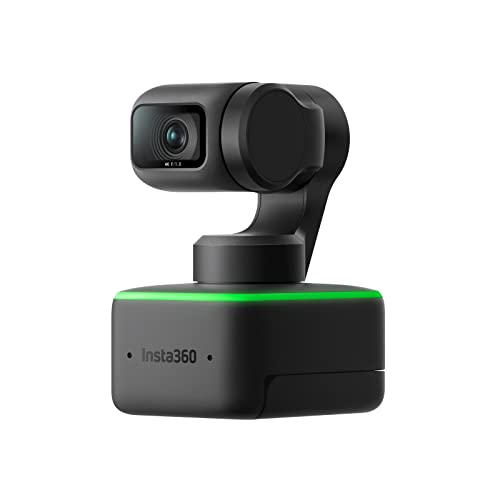 Insta360 Link - PTZ 4K Webcam with 1/2' Sensor, AI Tracking, Gesture Control, HDR, Noise-Canceling Microphones, Specialized Modes, Webcam for Laptop, Video Camera for Video Calls, Live Streaming