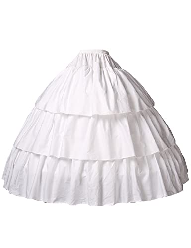 BEAUTELICATE Girls Petticoat 100% Cotton Crinoline Underskirt for Kids Flower Dress Slips