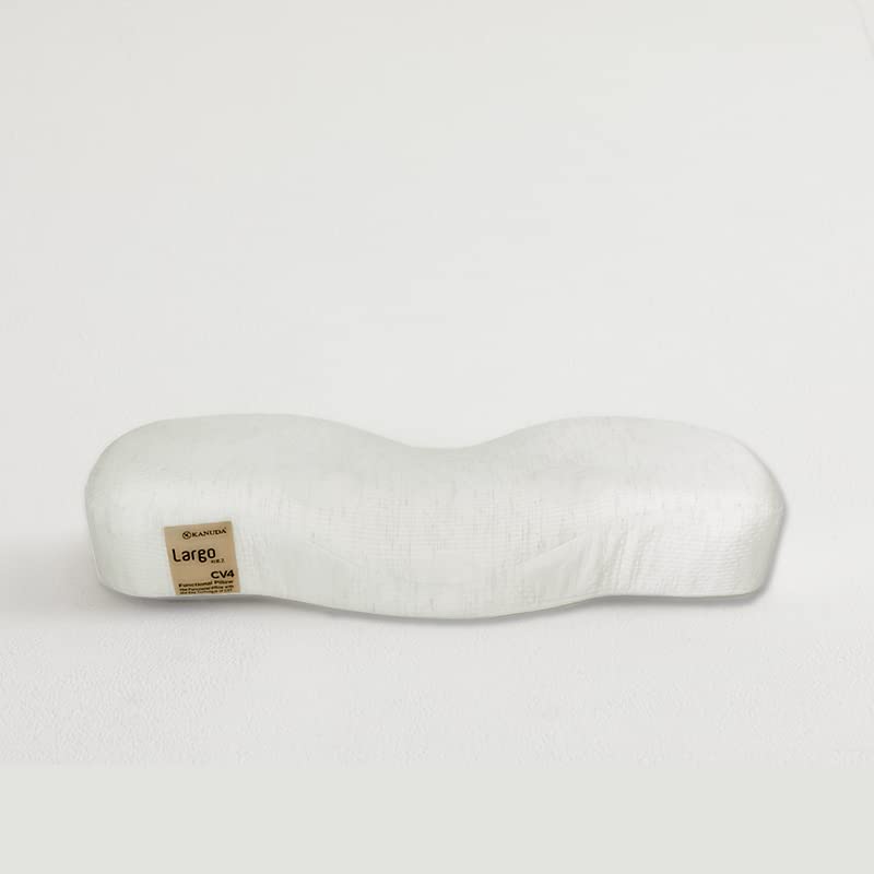 Kanuda Largo Pillow: Orthopedic Pillow with Built-in Physical Therapy Techniques - for Smaller Physique, Softer Firmness, Smooth Contour