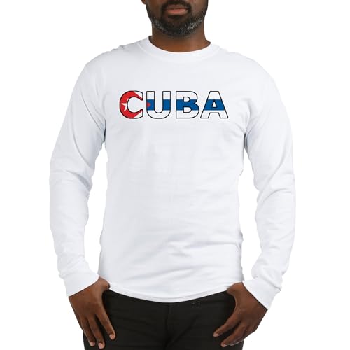 CafePress Cuba Long Sleeve T Shirt Unisex Cotton Long Sleeve Light T-Shirt White