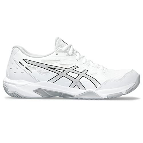 ASICS Women's Gel-Rocket 11 Volleyball Shoes, 7, White/Pure Silver