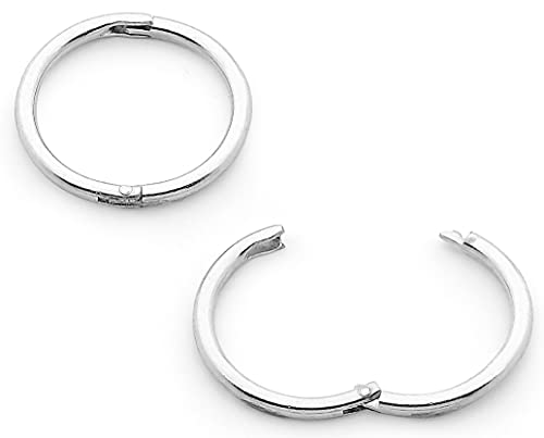 365 SLEEPERS Sterling Silver Hinged Unisex Sleeper Earrings Nose Hoop Segment Ring Hand Made In Australia Nickel Free Hypoallergenic 8mm - 14mm