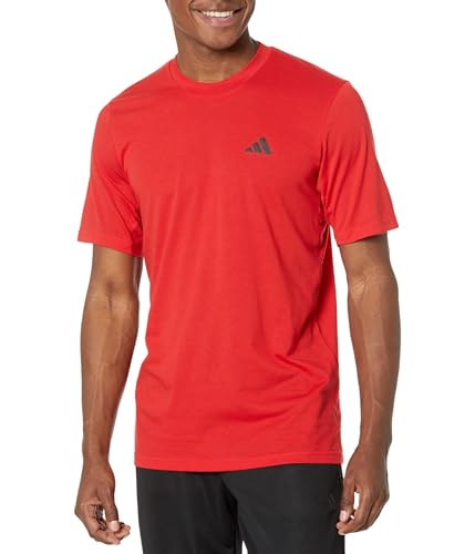 adidas Men's Essentials Feel Ready Training T-Shirt, Better Scarlet/Black, 4X-Large