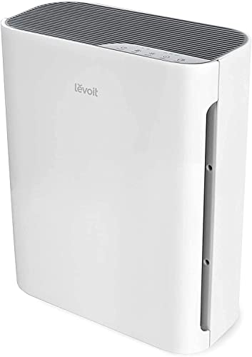 LEVOIT Air Purifiers for Home Large Room, Main Filter Cleaner with Washable Filter for Allergies, Smoke, Dust, Pollen, Quiet Odor Eliminators for Bedroom, Pet Hair Remover, Vital 100, White