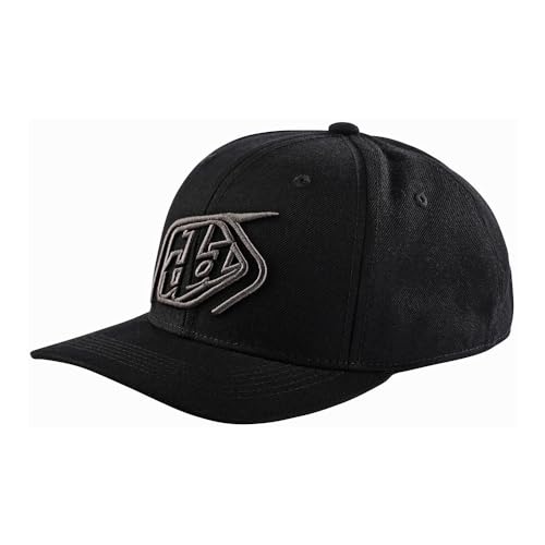 Troy Lee Designs Curved Snapback Hat, Crop Black/Charcoal, OSFA