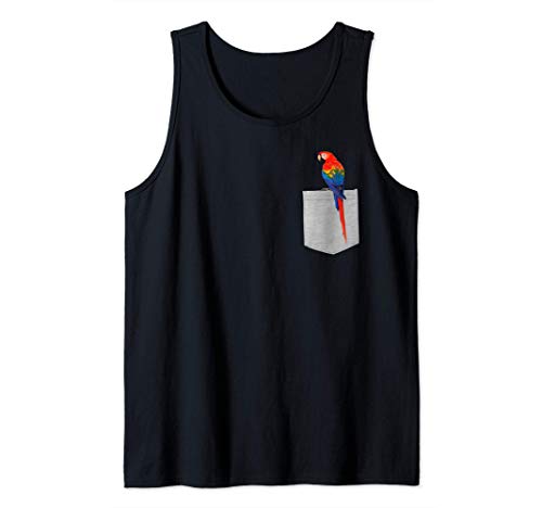 Animal in Your Pocket Hello Macaw Parrot Tank Top