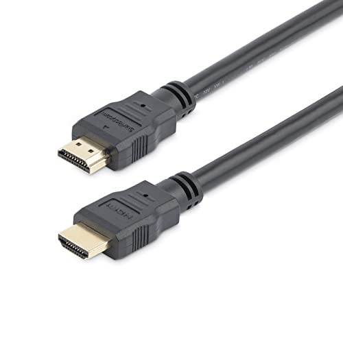 StarTech.com 0.3m 1ft Short High Speed HDMI Cable - Ultra HD 4k x 2k HDMI Cable - HDMI M/M - 30cm HDMI 1.4 Cable - Audio/Video Gold-Plated (HDMM30CM),Black
