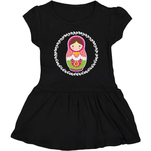 inktastic Matryoshka Russian Cute Pink Nesting Doll Toddler Dress 3T Black 33cac