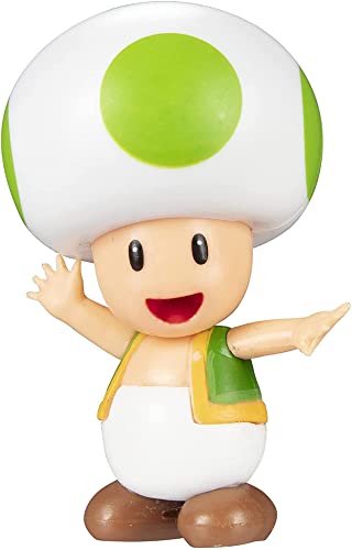World of Nintendo Super Mario 2.5' Inches Green Toad Action Mini Figure