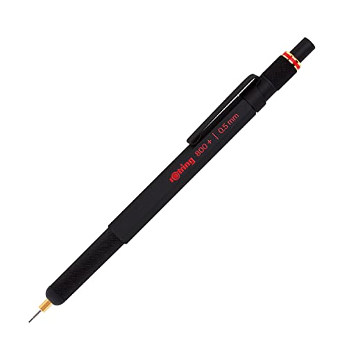 rOtring 800+ Mechanical Pencil and Touchscreen Stylus, 0.5 mm, Black
