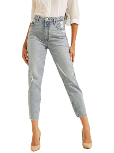 Guess Women's Eco Slim Mom Jeans, Moonstone, 27