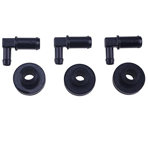 JEENDA 3pcs Fuel Tank Stem 532139277 539110432 & Bushing Kit 532003645 3645J 532124952 Compatible with Husqvarna Craftsman AYP Poulan Poulan Pro Roper and Weed Eater