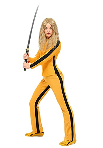 Fun Costumes Adult Kill Bill Halloween, Women's Beatrix Kiddo Kung-Fu Outfit Yellow
